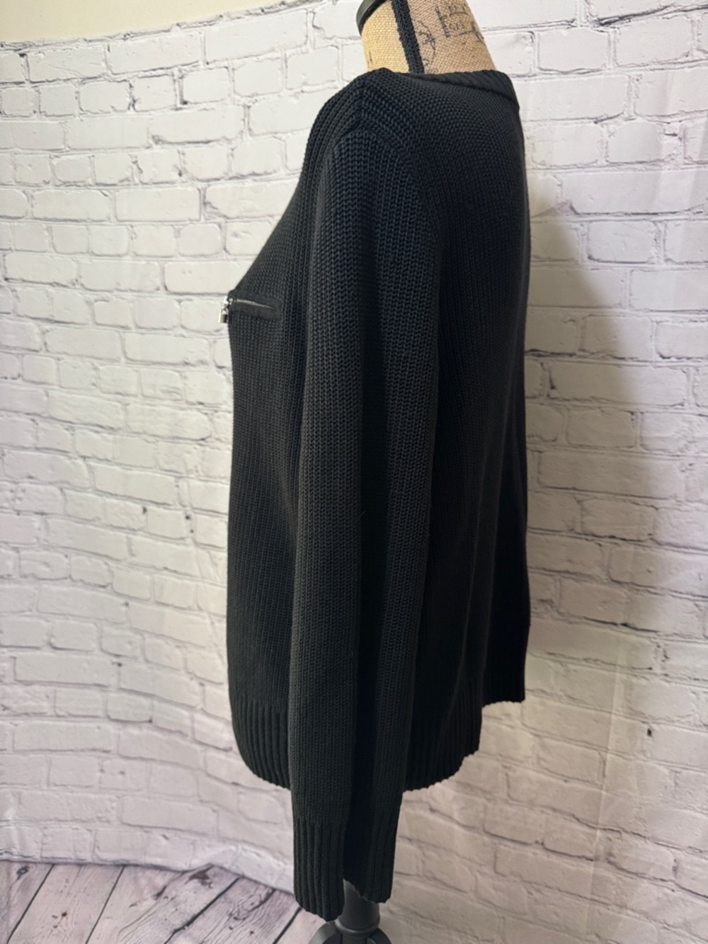 NWOT So Ca St John Classic Zip-Front Women's Sweater Cardigan w/Pockets - Picture 4 of 7